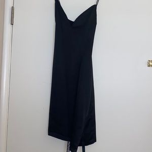 Black slip dress